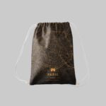 کوله پشتی مخمل نقشه خطی پاریس طرح زرد مپگرد