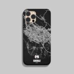 قاب موبایل نقشه خطی شیراز طرح سفید مپگرد
