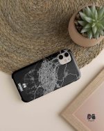 قاب موبایل نقشه خطی شیراز طرح سفید