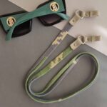 بند عینک گلیمی طوسی و سبز مپگرد