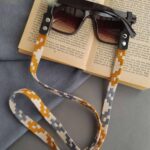 بند عینک گلیمی طوسی نارنجی مپگرد