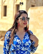 بند عینک سوزن دوزی بلوچی و عینک چوبی دست ساز مپگرد