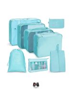 ست نظم دهنده چمدان و کوله 8 تکه وارداتی آبی