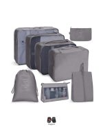 ست نظم دهنده چمدان و کوله 8 تکه وارداتی طوسی