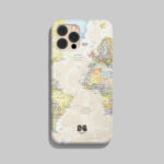 قاب موبایل طرح نقشه جهان کرم