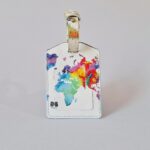 تگ چمدان طرح نقشه جهان آبرنگی