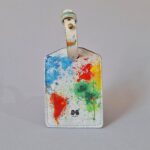 تگ چمدان طرح نقشه جهان اسپلش